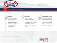 Tablet Screenshot of driftershamburgers.com